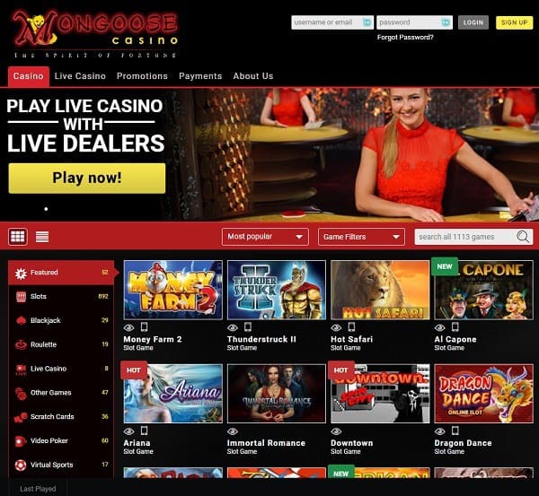 MongooseCasino.com Review 