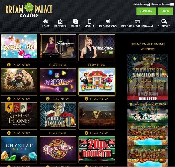 Dream Palace Casino Review