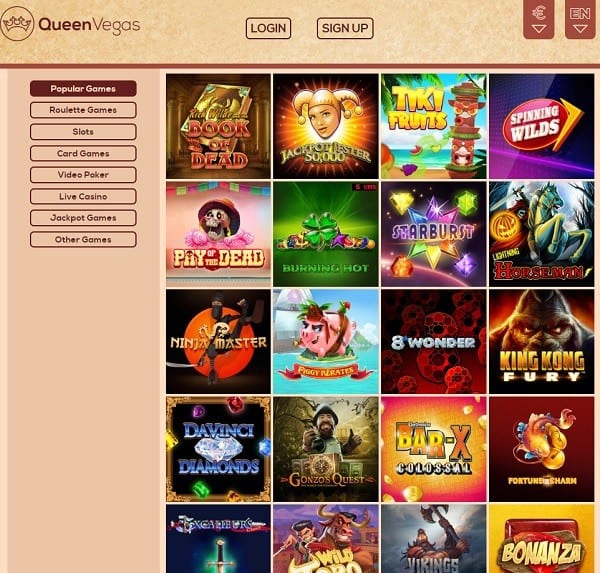 Queen Vegas Casino free play games