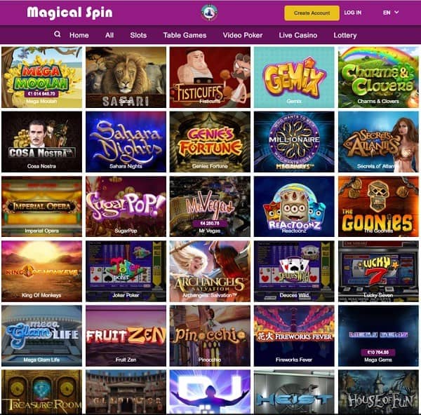 Play best games with free spins!