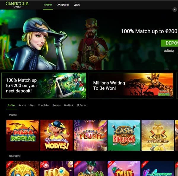 GamingClub Online Casino Review