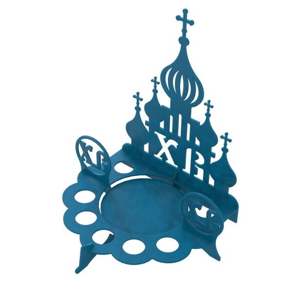 Подставка для яиц в виде церкви, на пасху – чертеж для лазерного станка DXF