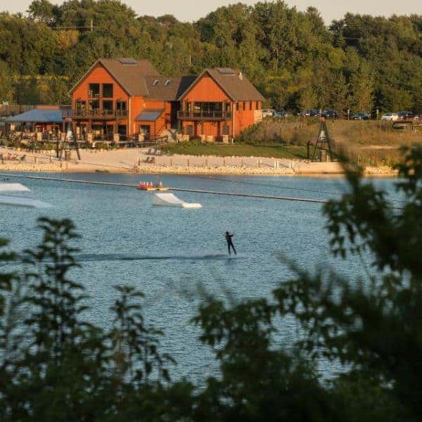 A beach recreation area in Crystal Lake, IL