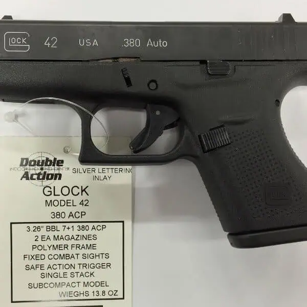 Glock 42 (Silver Lettering Inlay)