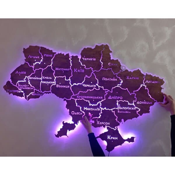 Карта Украины с подложкой - Чертеж DXF | Ukrainian Map DXF для лазера