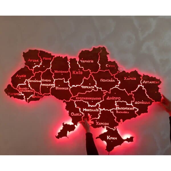 Карта Украины с подложкой - Чертеж DXF | Ukrainian Map DXF для лазера