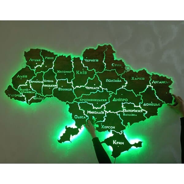 Карта Украины с подложкой - Чертеж DXF | Ukrainian Map DXF для лазера