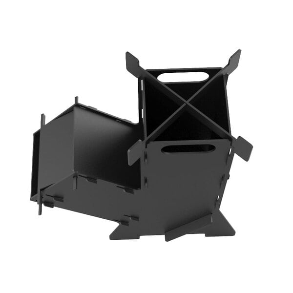 Турбо-печь с поддувалом – мини печь чертеж DXF и SOLIDWORKS