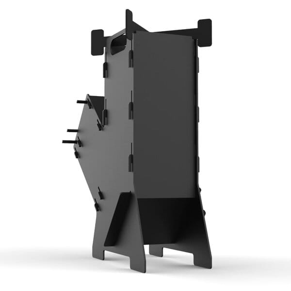 Турбо-печь с поддувалом – мини печь чертеж DXF и SOLIDWORKS