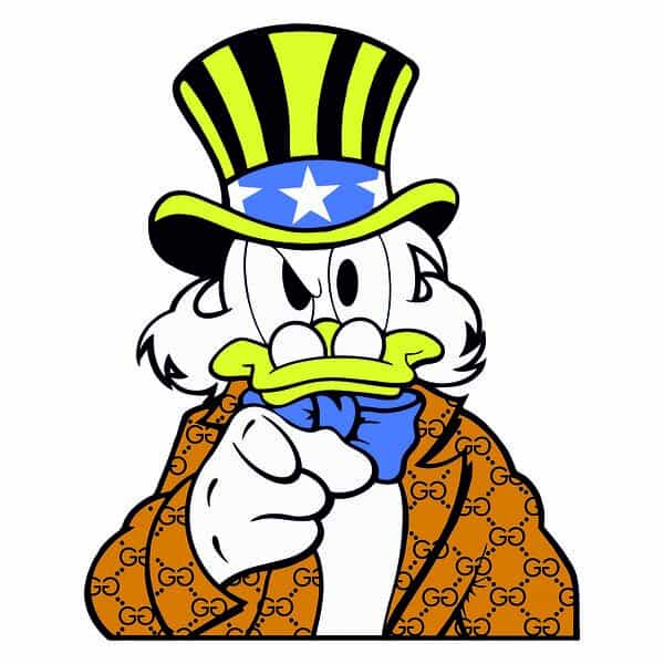 Скрудж Макдак - Scrooge McDuck чертеж DXF для лазерного станка