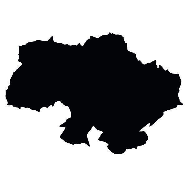 Карта Украины в DXF для лазерного станка с подложкой реками и городами | Мапа України креслення