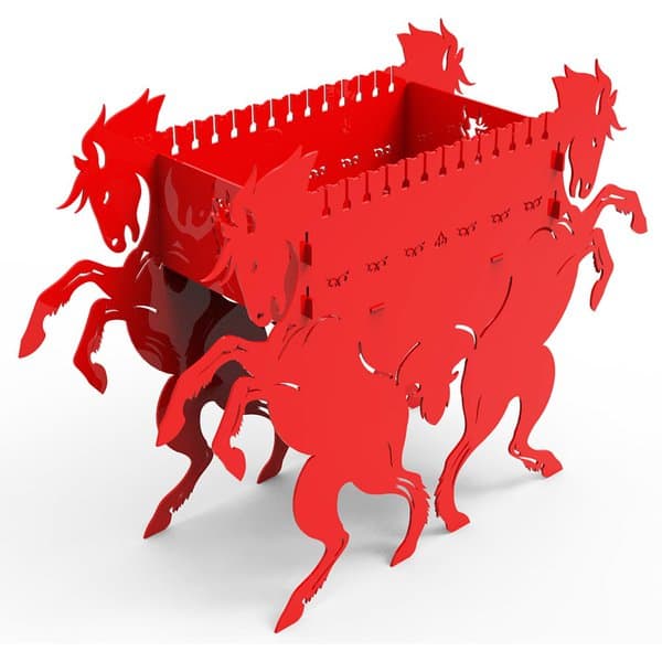 Мангал – "Бегущие кони" чертеж для лазерного станка DXF