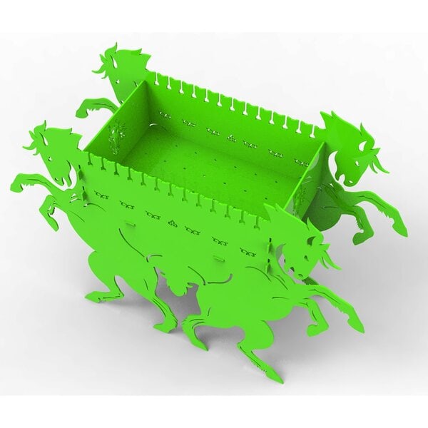 Мангал – "Бегущие кони" чертеж для лазерного станка DXF