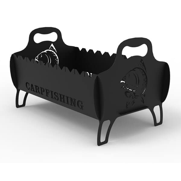 Большой рыбацкий мангал с изображением рыбы – чертеж для лазерного станка