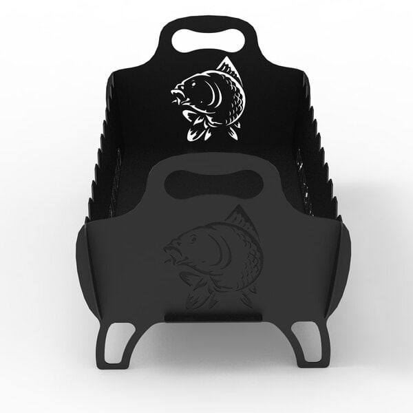 Большой рыбацкий мангал с изображением рыбы – чертеж для лазерного станка