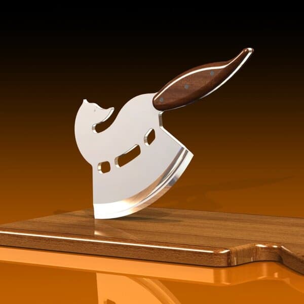 Тесак кухонный в виде лисы – Чертеж в DXF формате