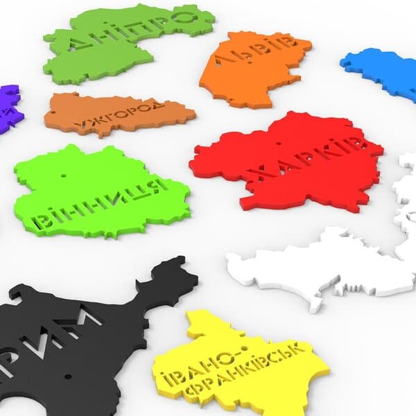 Карта украины 3D модель для 3D принтера | STL модели