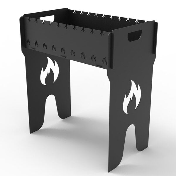 Мангал – "Огонек" Чертеж для лазерного станка 3х позиционная установка шампур