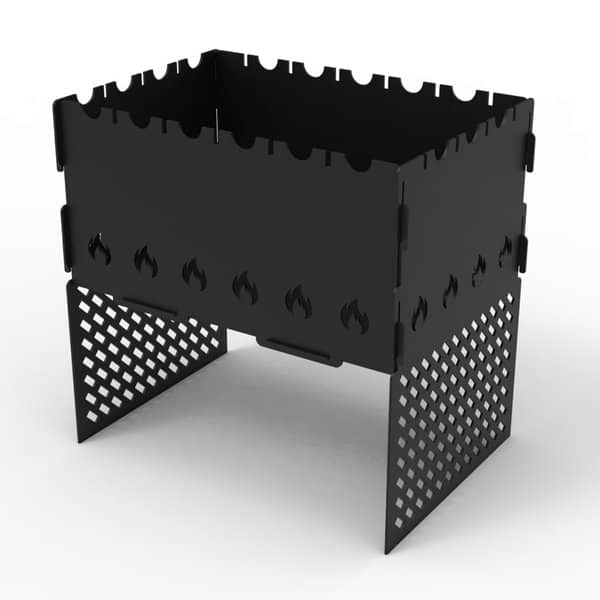 Компактный походный мангал формата А4 – чертеж для лазерного станка DXF \ SOLIDWORKS