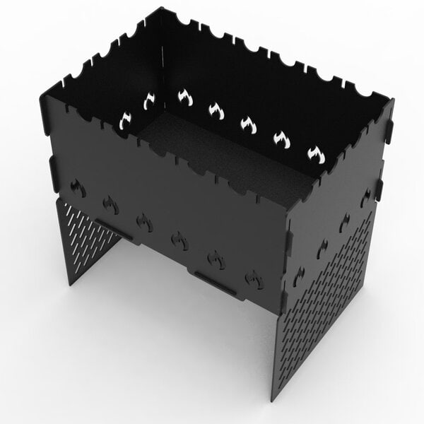 Компактный походный мангал формата А4 – чертеж для лазерного станка DXF \ SOLIDWORKS