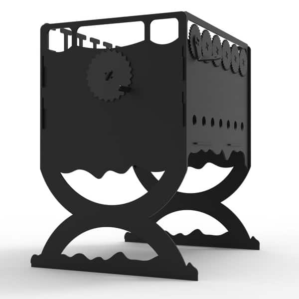 Мангал с одновременным вращающимися шампурами и вертелом посередине – чертеж DXF — изображение 2