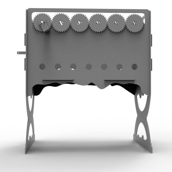 Мангал с одновременным вращающимися шампурами и вертелом посередине – чертеж DXF — изображение 13