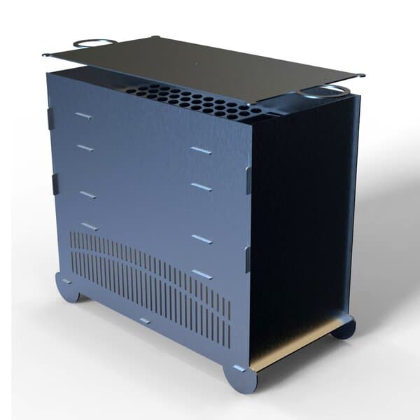 Коптильня на дровах, горячего копчения – чертеж для лазерного станка DXF