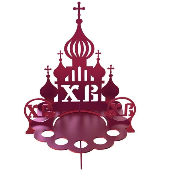 Подставка для яиц в виде церкви, на пасху – чертеж для лазерного станка DXF