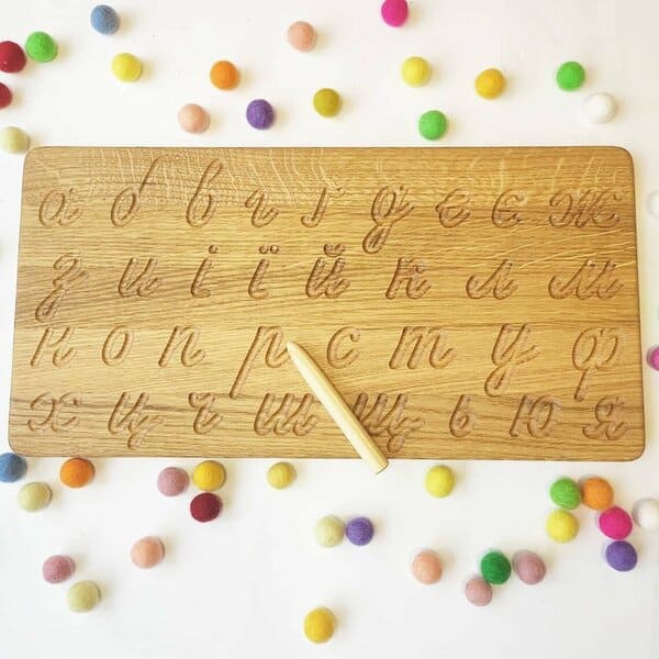 Трассировочная доска "Украинский алфавит" Прописные маленькие буквы