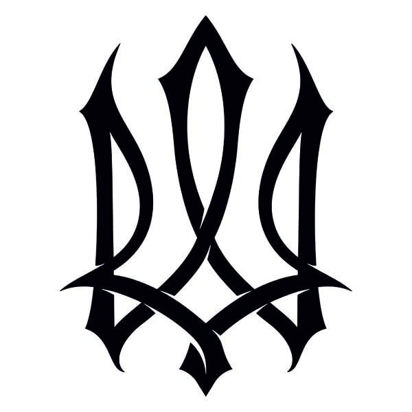 Герб Украины (Трезубец) Чертеж для лазерного станка DXF