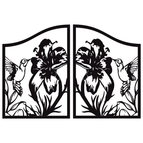 Накладка на ворота "Колибри-2" – dxf чертеж для лазера