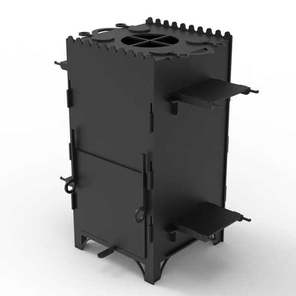 Буржуйка, печь, духовка, мангал, плитка для готовки разборная конструкция (чертеж для лазерного станка DXF)