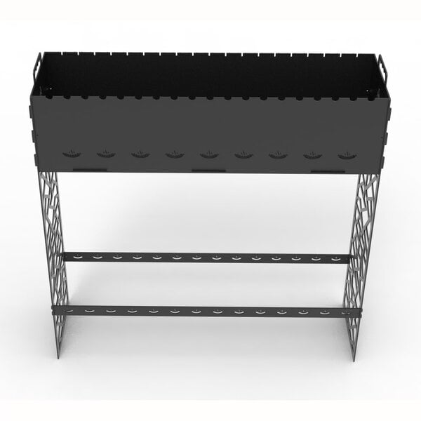 Длинный высокий мангал на 19 шампуров - чертеж DXF для лазерного станка / Барбекю для бизнеса, гриль