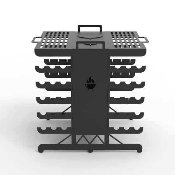 Вертикальный мангал для готовки здоровой пищи (Чертеж в DXF формате для лазерного станка)
