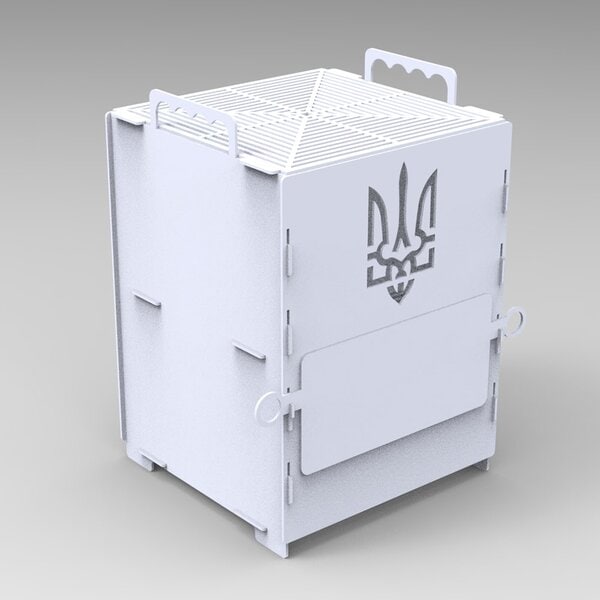 Большая двухярусная печь с трезубцем – чертеж для лазерного станка в DXF формате