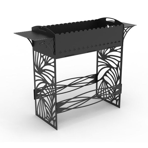 Высокий мангал с крышей чертеж DXF. Вместо крыши можно установить полки (Высота мангала – 900 мм)