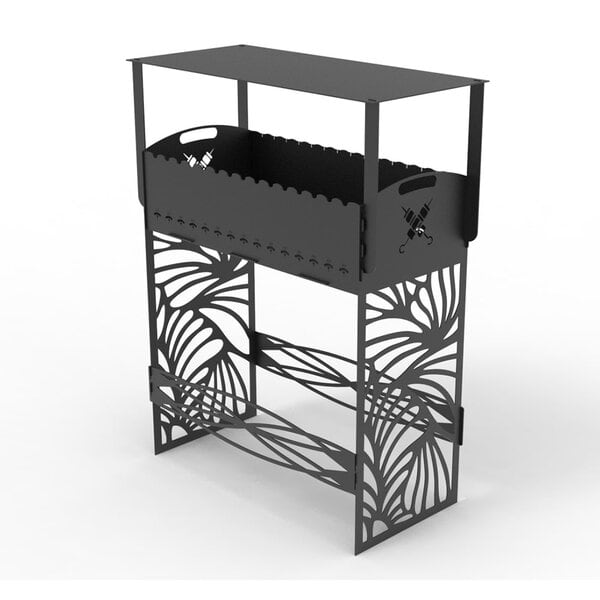 Высокий мангал с крышей чертеж DXF. Вместо крыши можно установить полки (Высота мангала – 900 мм)