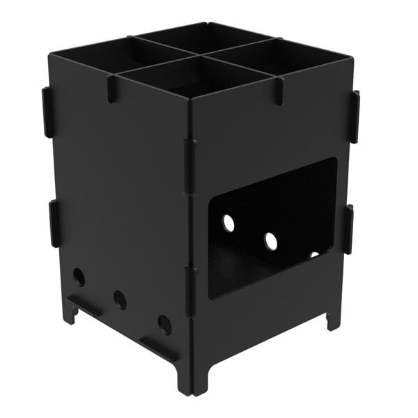 Походная мини-печь на щепе или угле, чертеж для лазера в DXF. Щепочница разборная DXF