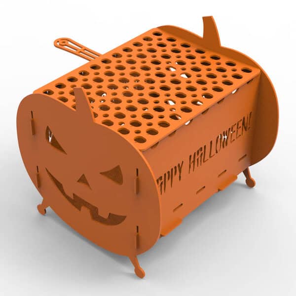 Костровая чаша "Happy Halloween" чертеж DXF - Мангал тыква "Счастливого Хэллоуина"