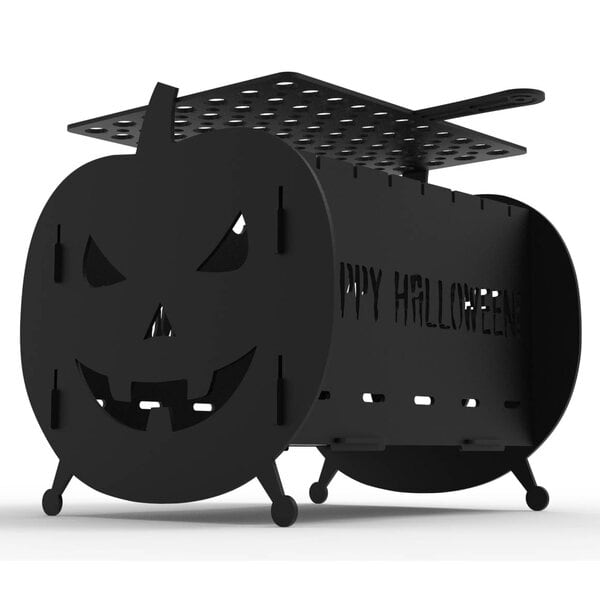 Костровая чаша "Happy Halloween" чертеж DXF - Мангал тыква "Счастливого Хэллоуина"