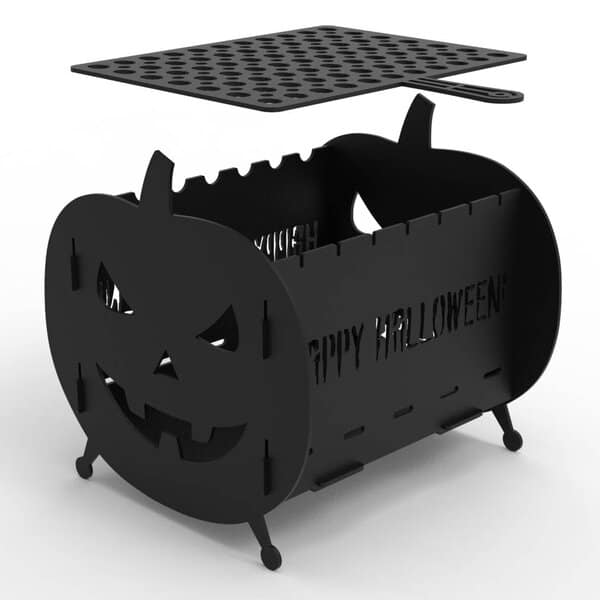 Костровая чаша "Happy Halloween" чертеж DXF - Мангал тыква "Счастливого Хэллоуина"