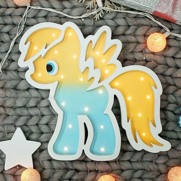 Ночник "Радуга дэш" Мой маленький пони – Многослойный чертеж в dxf формате