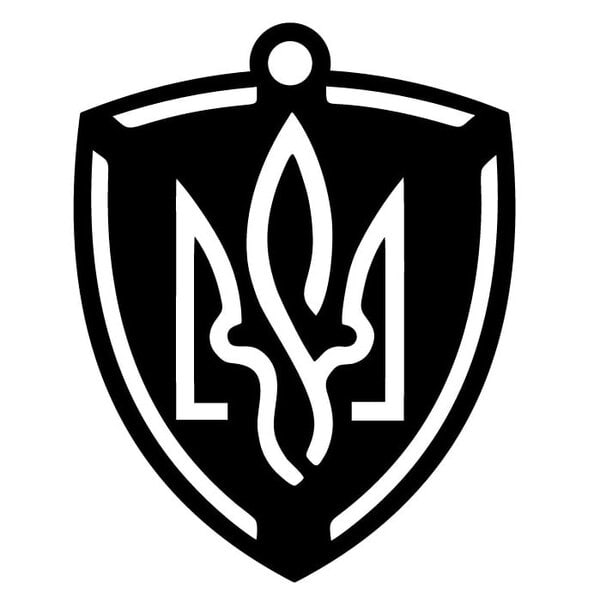 Брелок – "Тризуб на щитi" чертеж DXF
