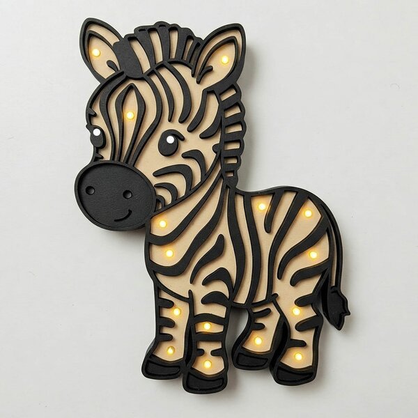 Ночник для детей "Зебра" – Многослойный чертеж SVG