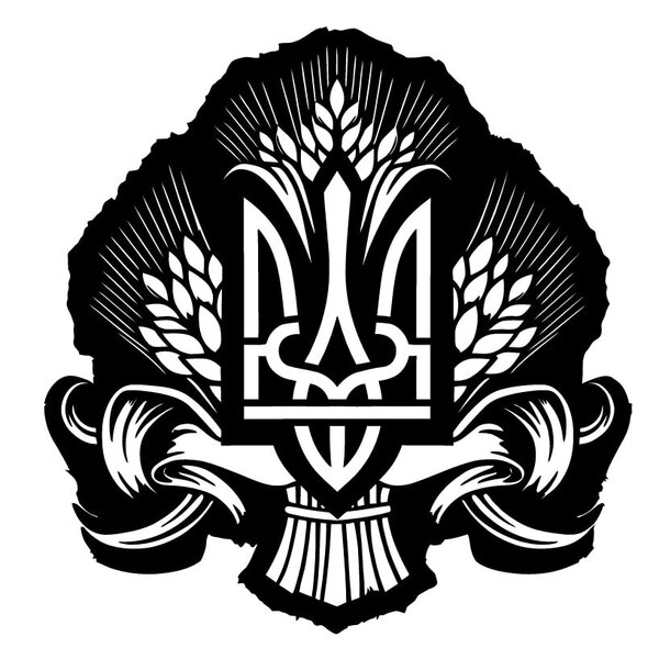 Трезубец и подсолнухи (чертеж для лазера и печати DXF, SVG)