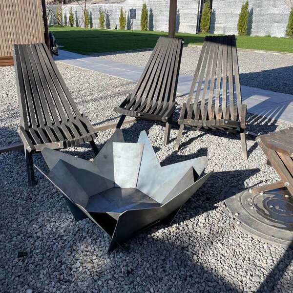 Костровая чаша на пазах, DXF чертеж / Чаша для багаття