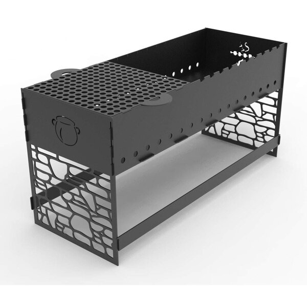 Мангал с накладным грилем и платформой для казана – чертеж DXF для лазерного станка