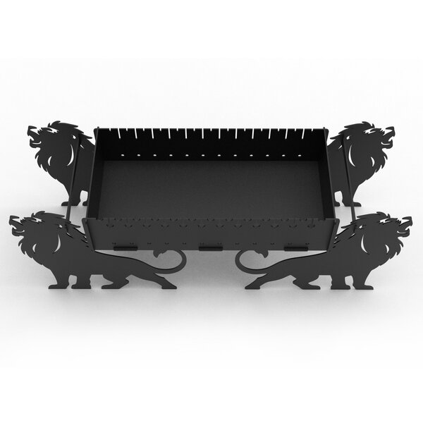 Мангал со львами, сталь 4 мм. Чертеж для лазерной или плазменной резки DXF. барбекю, гриль