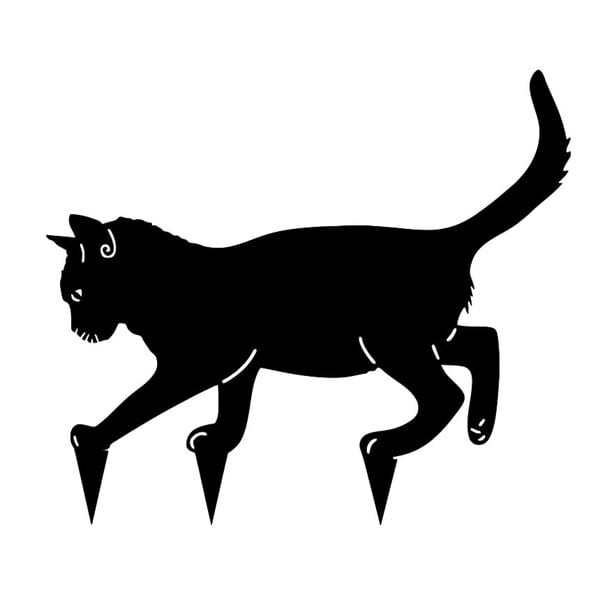 Садовое украшение, котик – Чертежи для лазерного станка в DXF формате