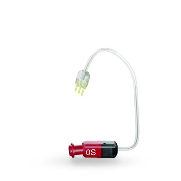 Hearing aid with LED light therapy device for improved auditory health and sound clarity.